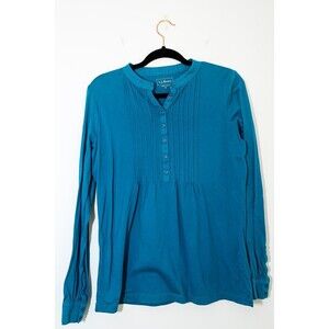 Ll Bean S Blue Top popover longsleeve